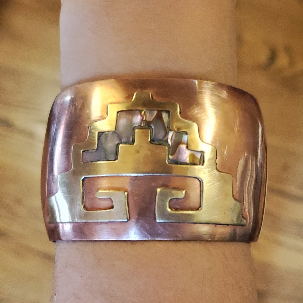 *RARE* Vintage Designer Celia Harms Wrist Cuff - Picture 8 of 12